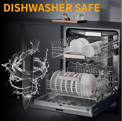 16 Pieces Kitchen Knife Block Set With Build-in Knife Sharpener